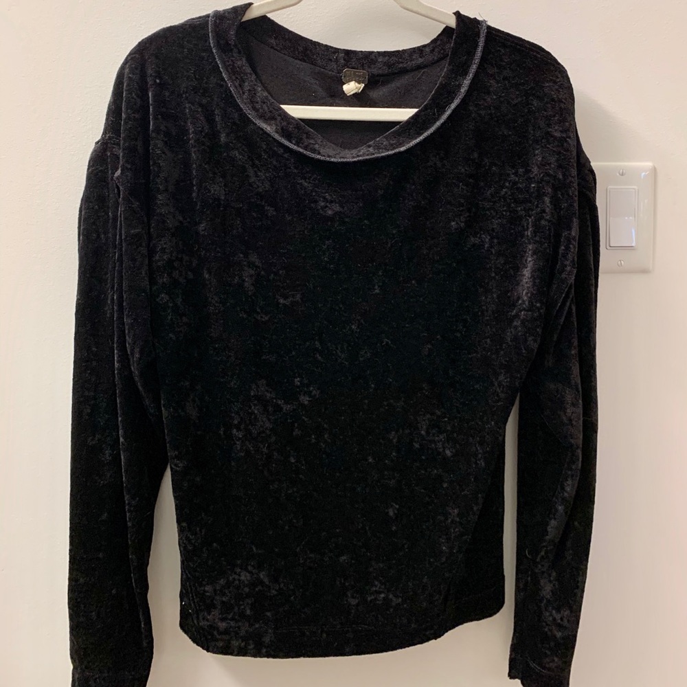 Free People We The Free Crushed Velvet Pullover